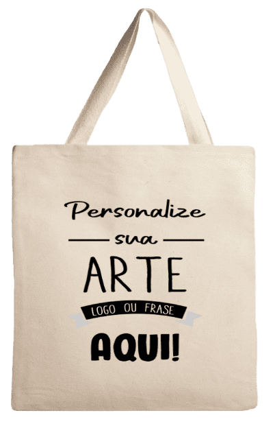 Ecobag Personalizada com exemplo de personalização frontal