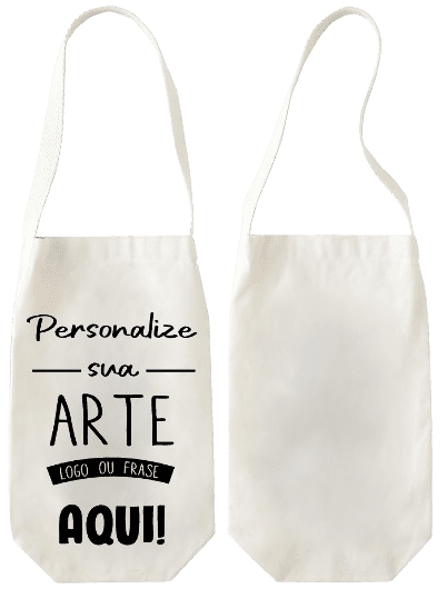 Ecobag Porta-Vinho com exemplo de personalização frontal