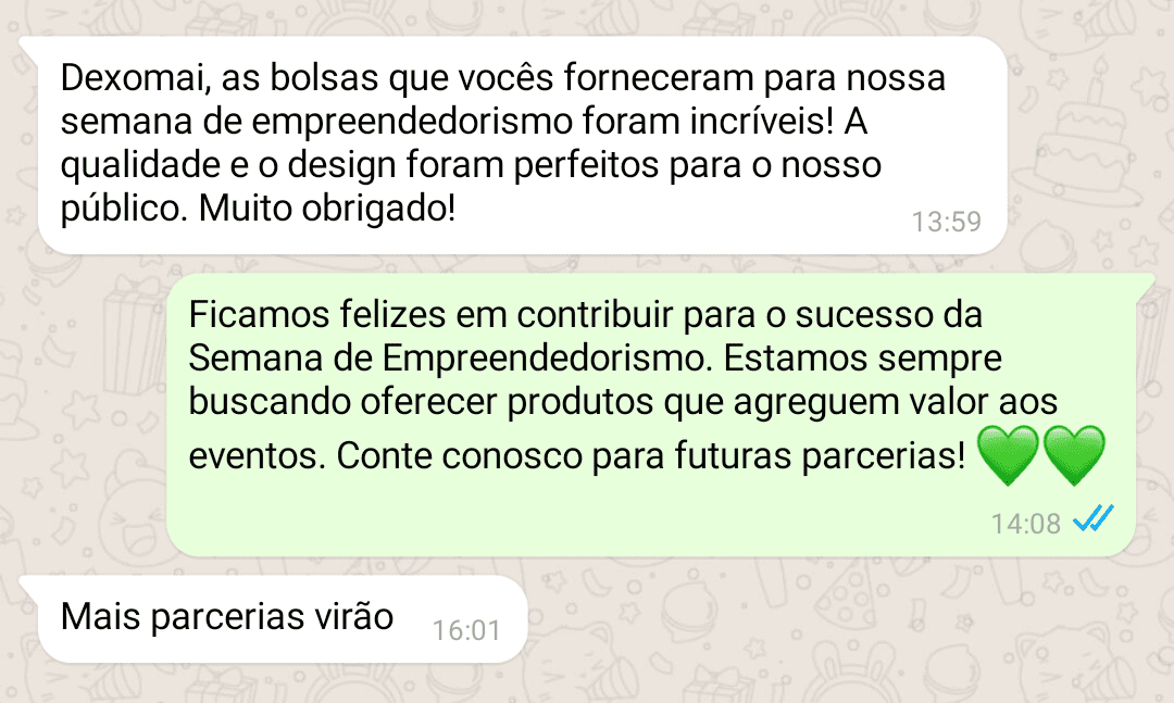 Comentário positivo de cliente 1