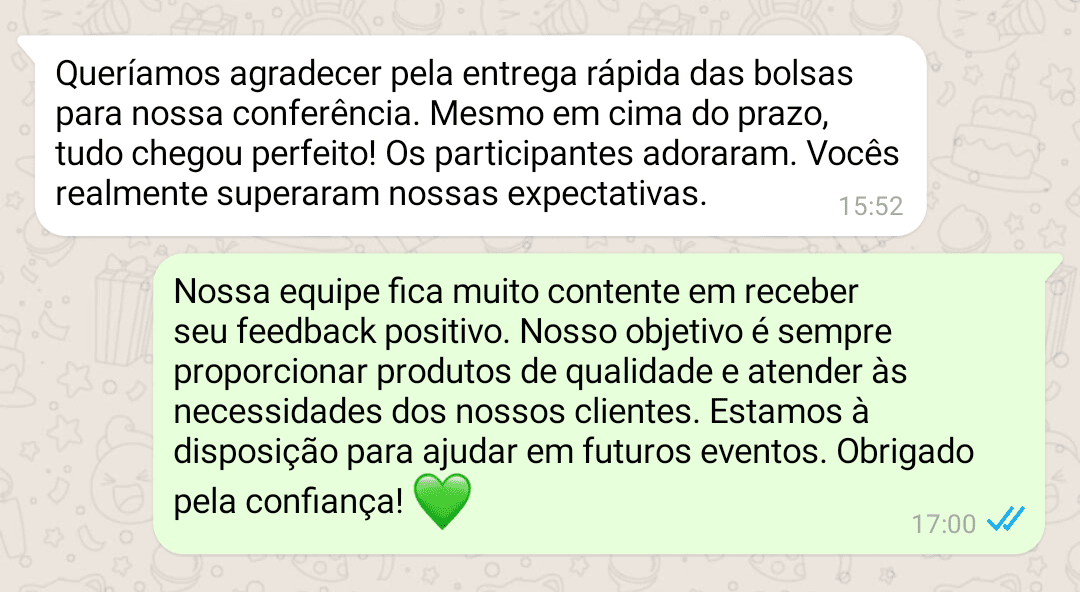 Comentário positivo de cliente 3